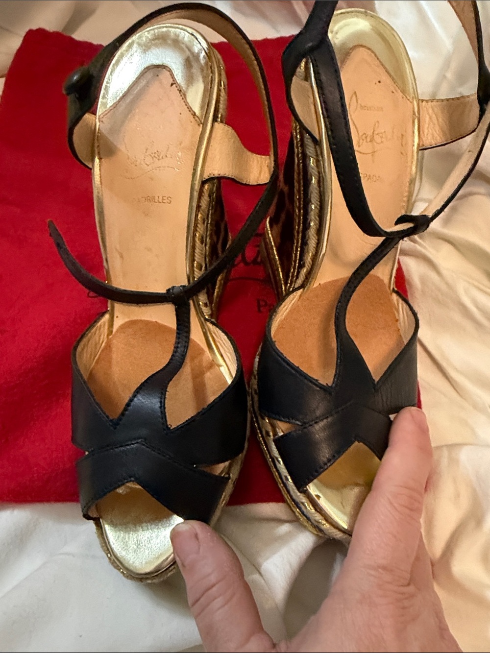 Christian Louboutin Trotolita leopard print wedge espadrilles - Picture 4 of 10